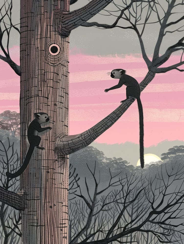 Two Monkeys In A Tree