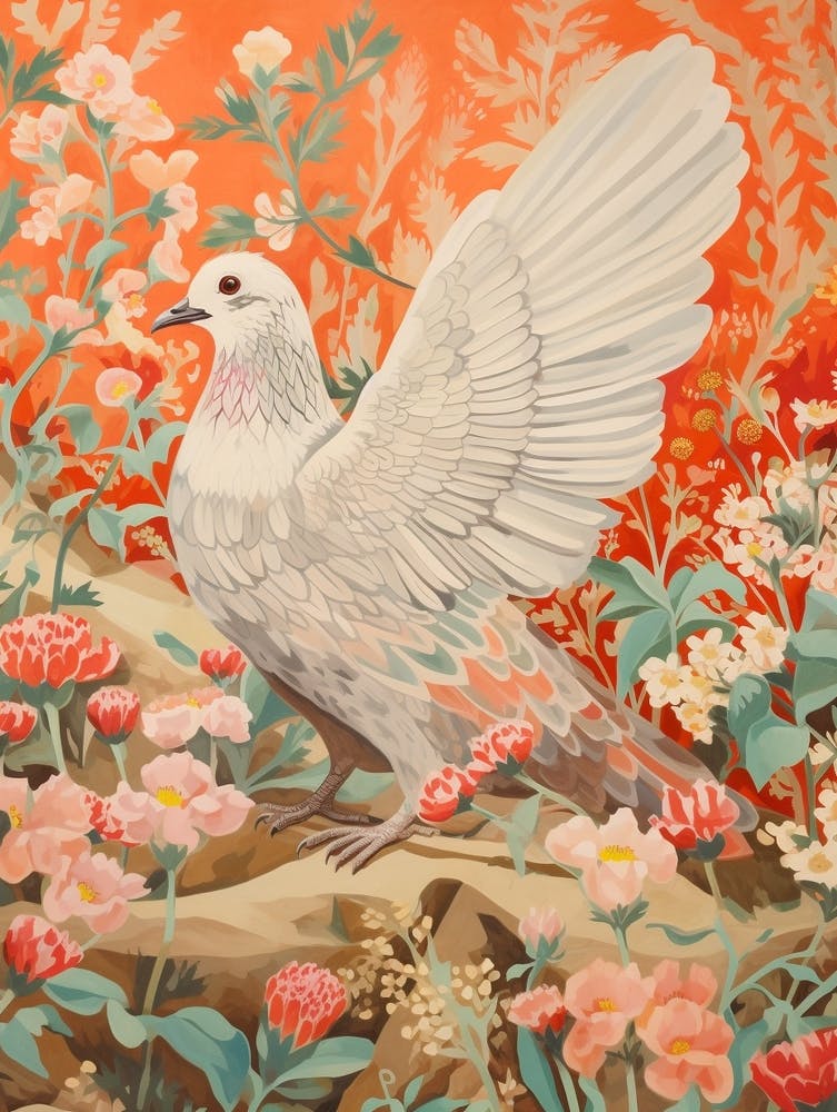 Pigeon 4 Detailed Bird Painting