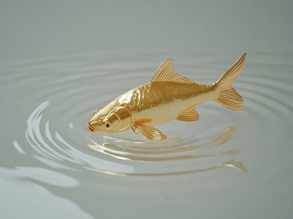 Gold Fish In Water