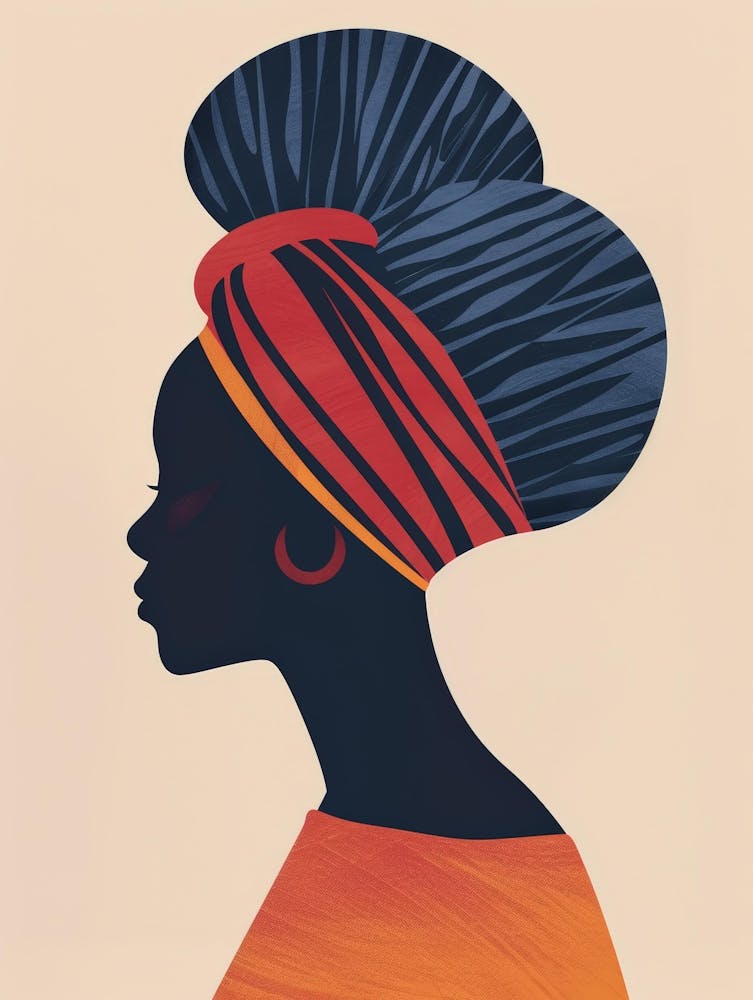 African Woman With Turban 13