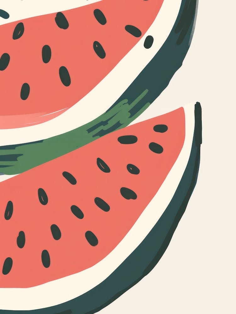 Watermelon Close Up Illustration 5