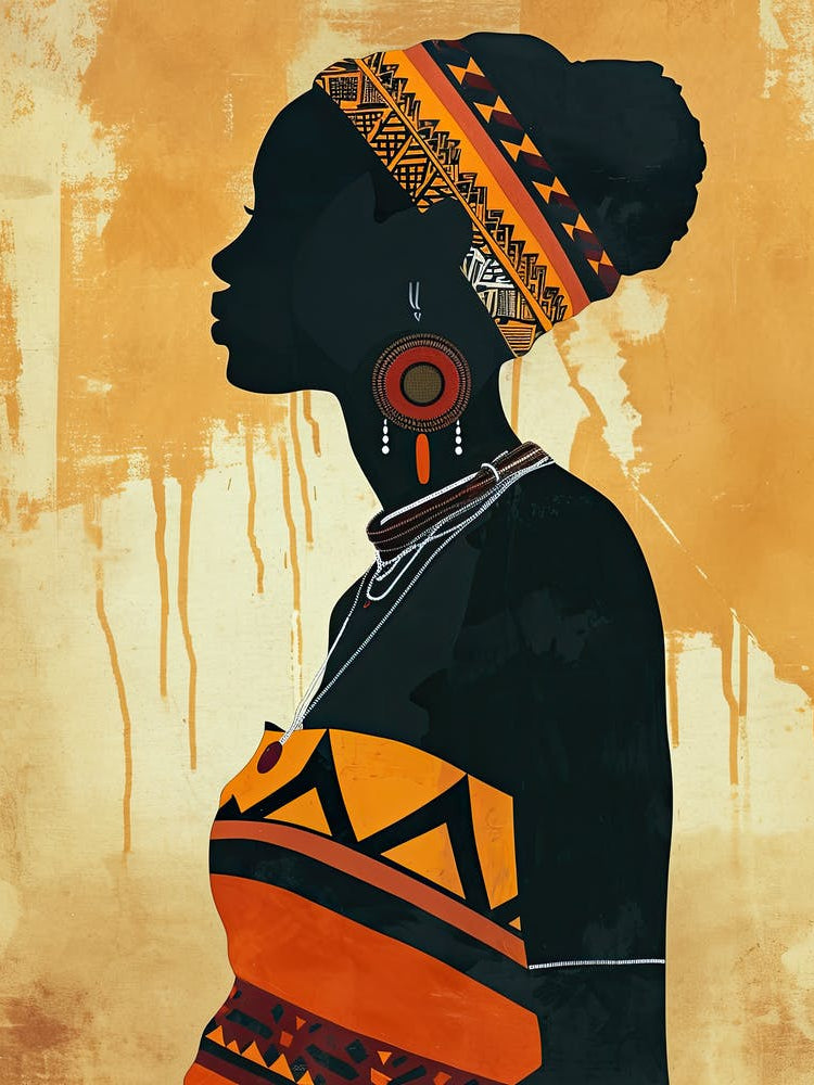 African Woman Boho Canvas