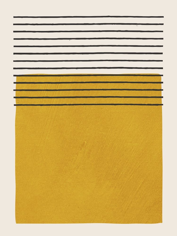 Minimalist Mustard And Horizontal Lines