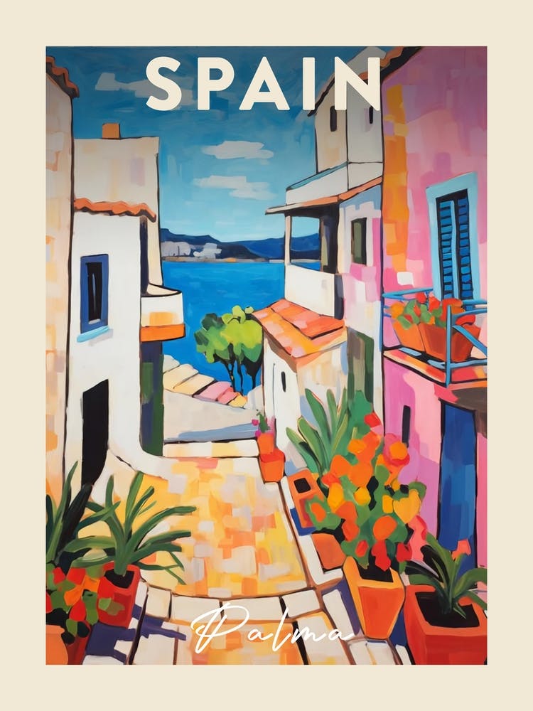Palma De Mallorca 4 Fauvist Painting Travel Poster