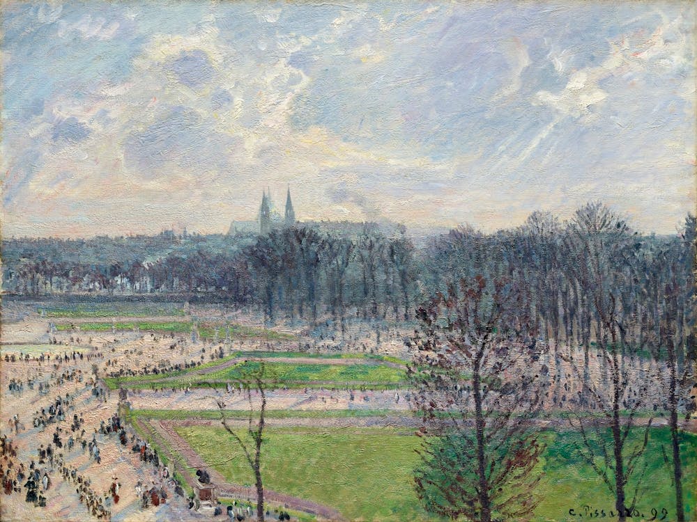 The Garden Of The Tuileries On A Winter Afternoon (1899), Camille Pissarro