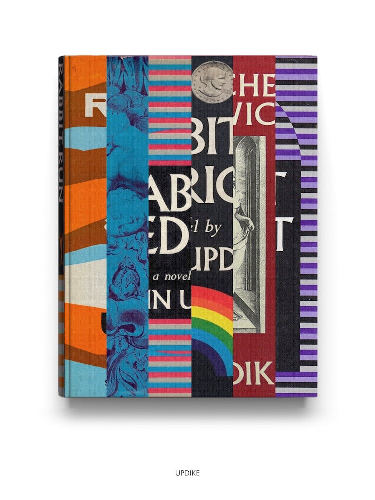 John Updike - Book Lover Abstract Print -First Edition Covers