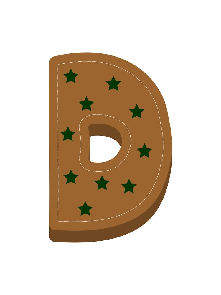 Gingerbread Decorative Letters Living Room Holiday Display 04