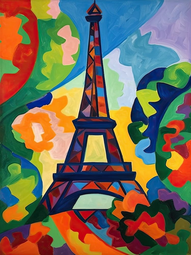 Eiffel Tower Paris Matisse Style 2