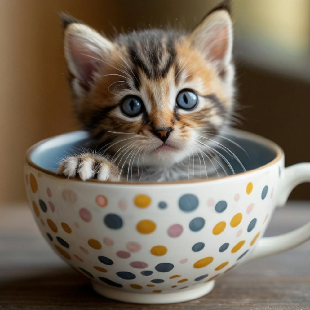 Kitten In A Cup