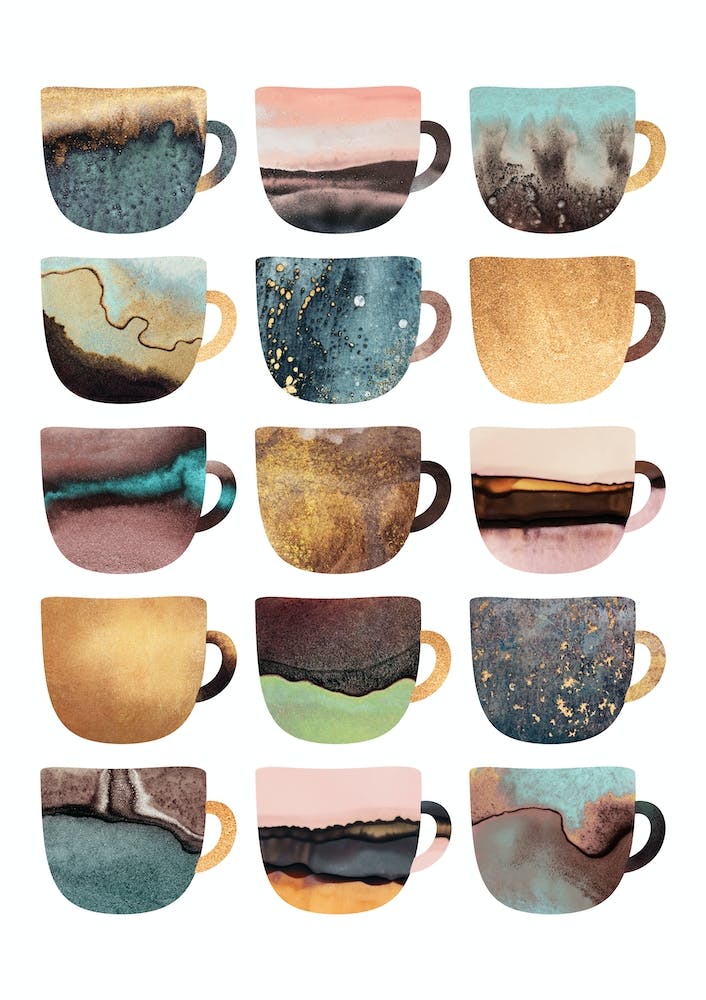 Pretty Earthy Coffee Cups