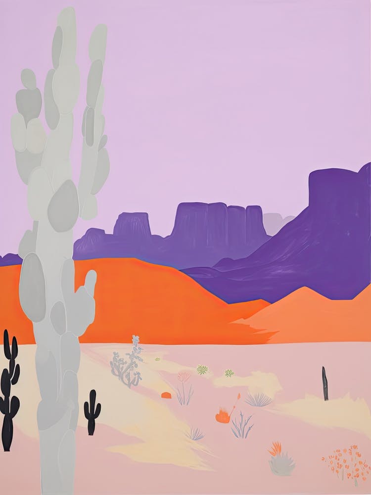 Chihuahuan Desert   North America (Mexico And United States), Contemporary Abstract Illustration 2