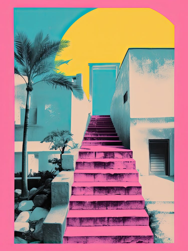 Ibiza In Risograph Style 3