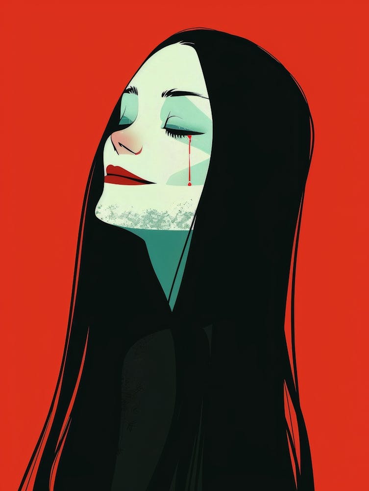 Girl With Black Hair 4