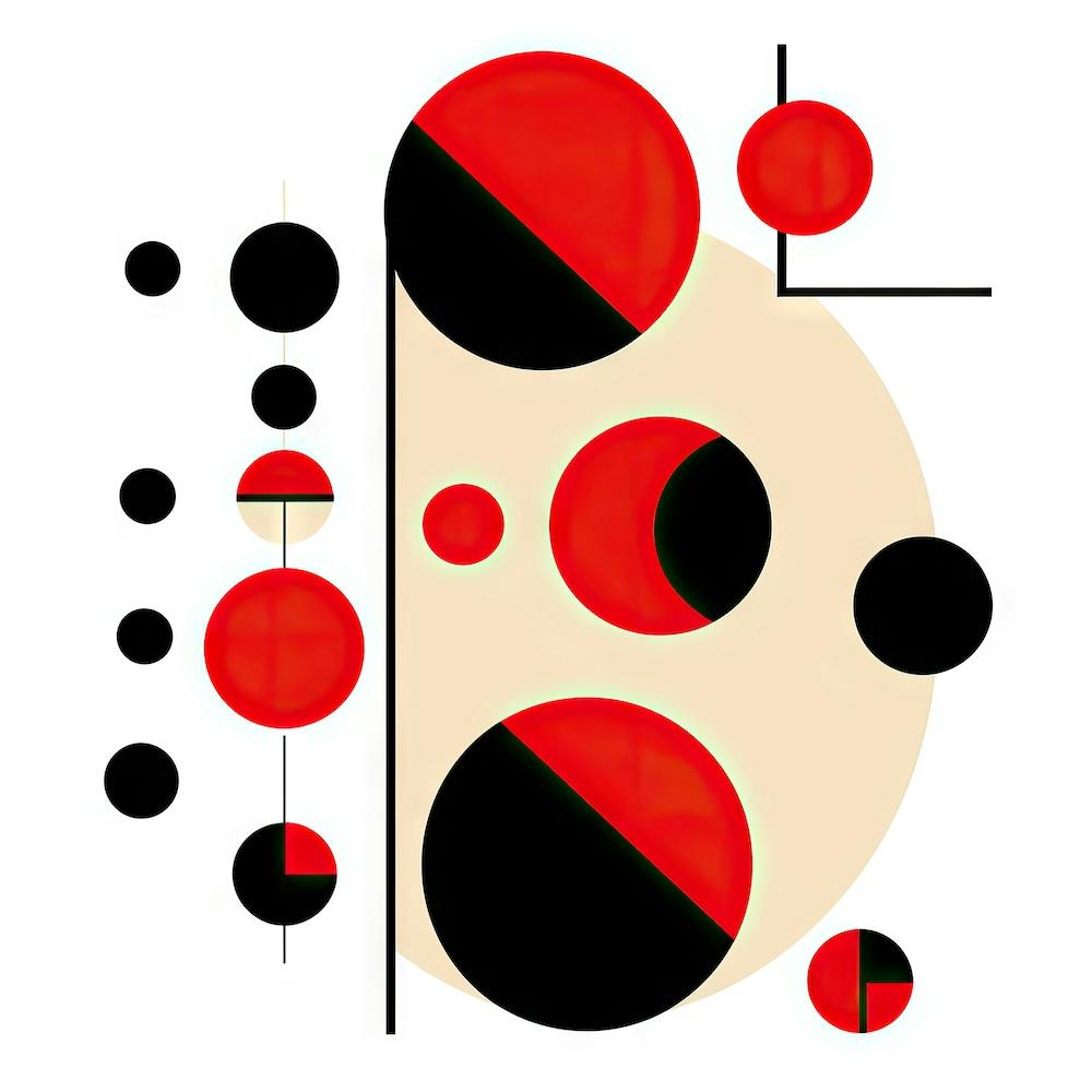 Red And Black Circles #564