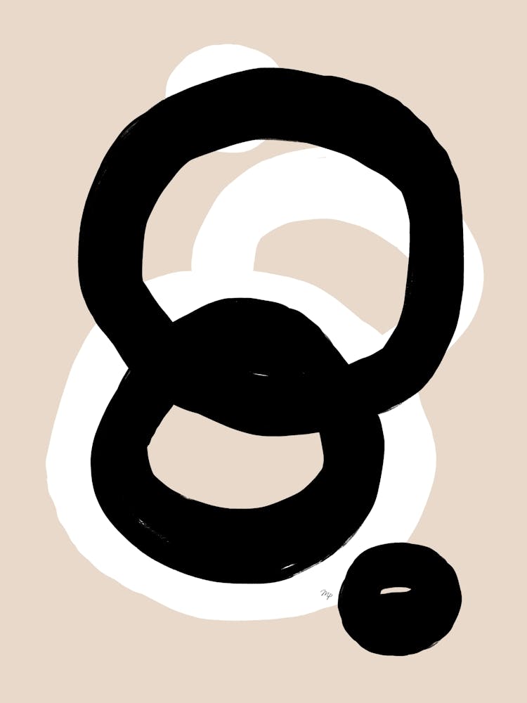 Abstract Beige Circles