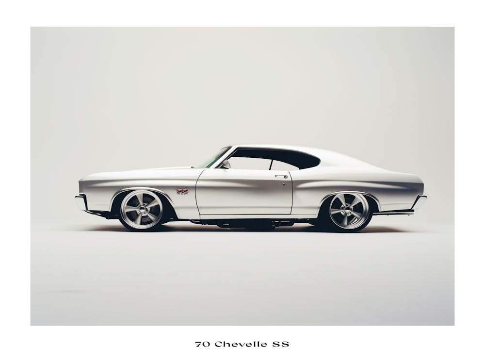 Toy Car 70 Chevelle Ss Silver Poster