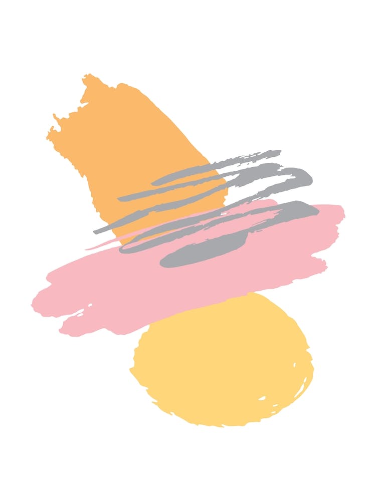 Pink and Orange Abstract Paint Shapes