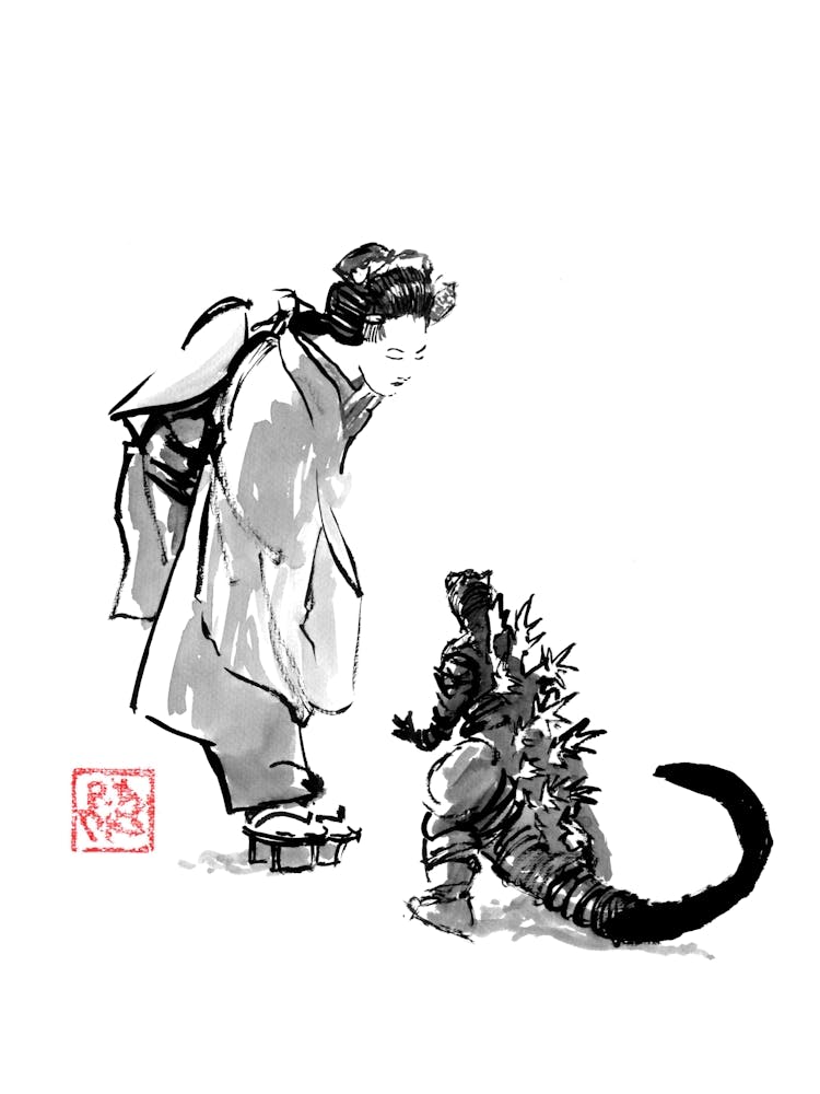 Geisha And Little Gozi