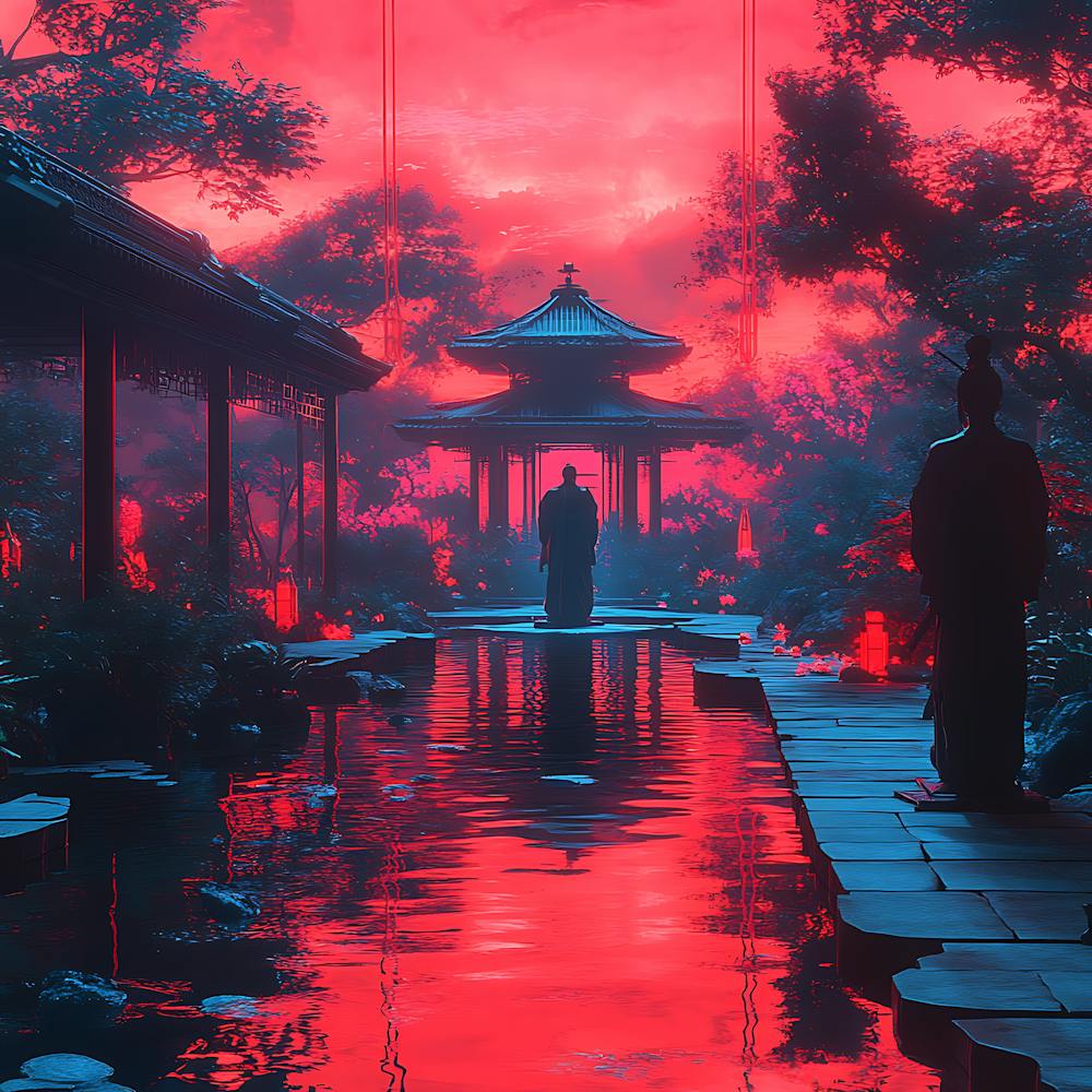 Futuristic Samurai Garden 11