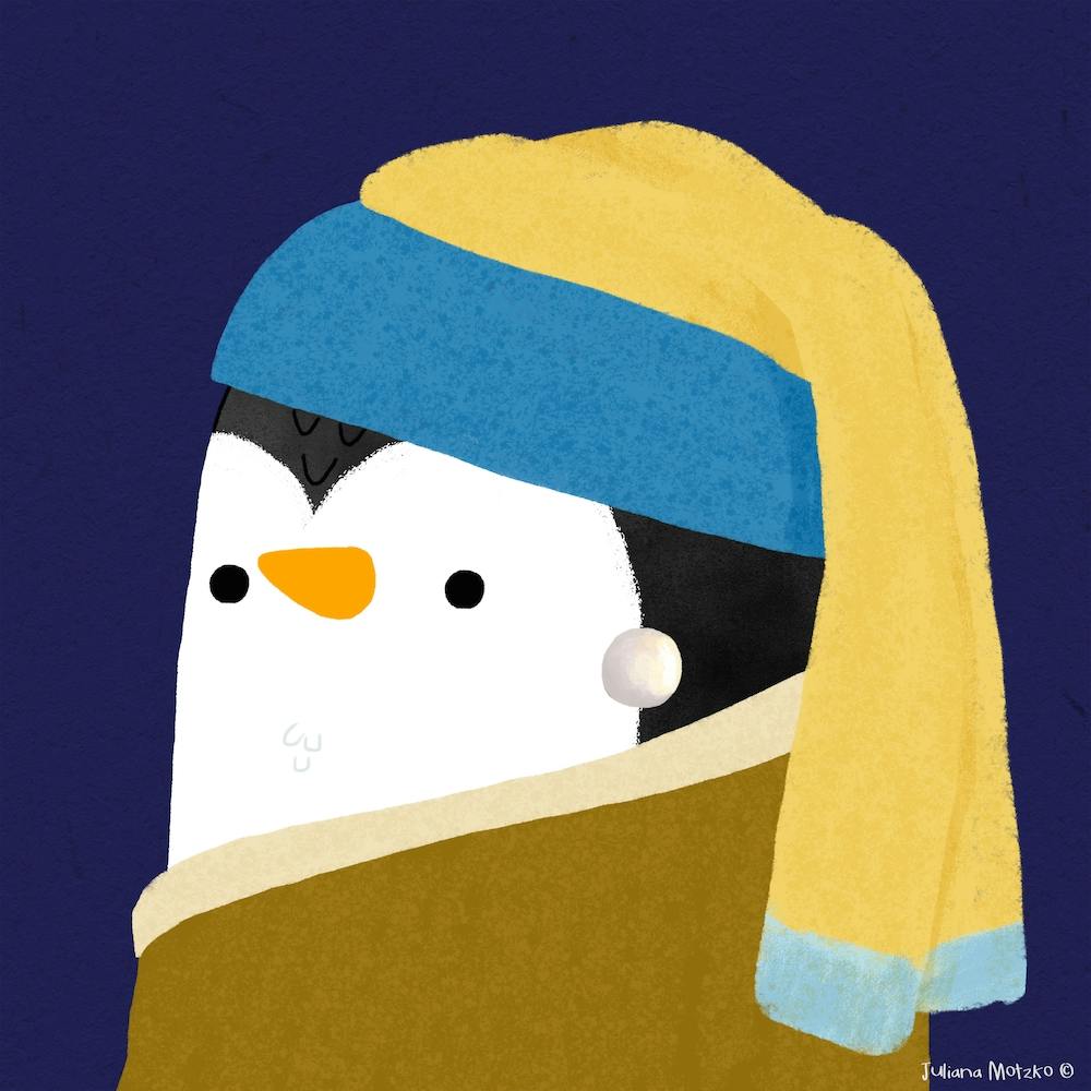 Penguin With Pearl Earring