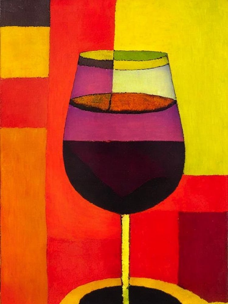 Durif Paul Klee Inspired Abstract Cocktail Poster