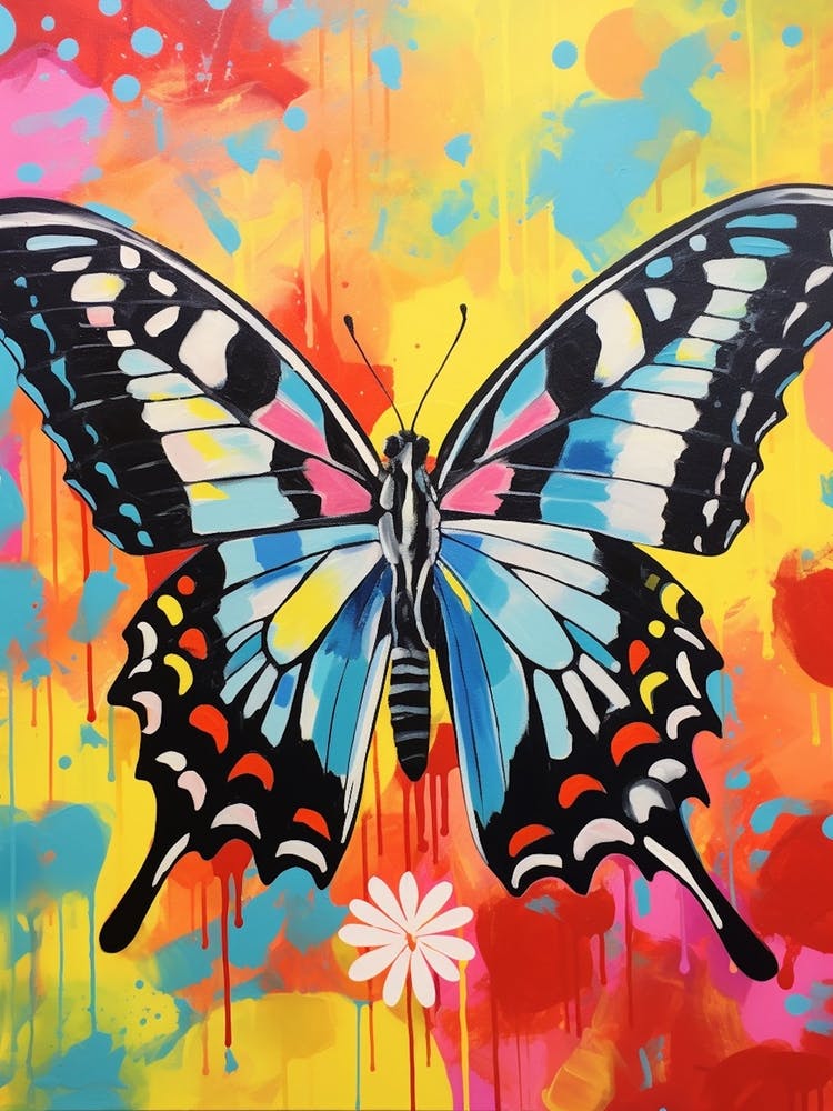 Pop Art Tiger Swallowtail Butterfly 1