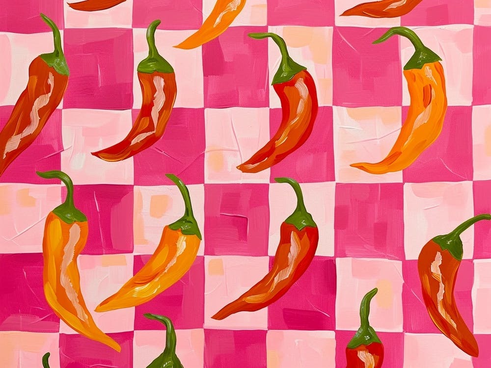 Chillis Pink Checkerboard 1