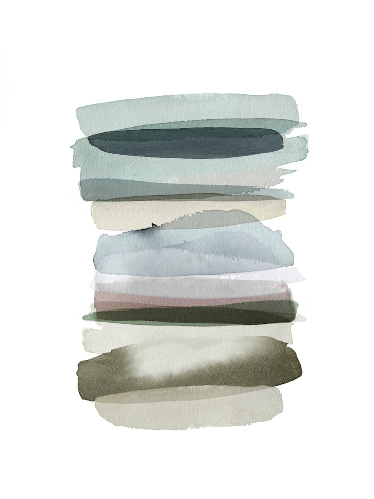 Minimalist Green Shapes Art