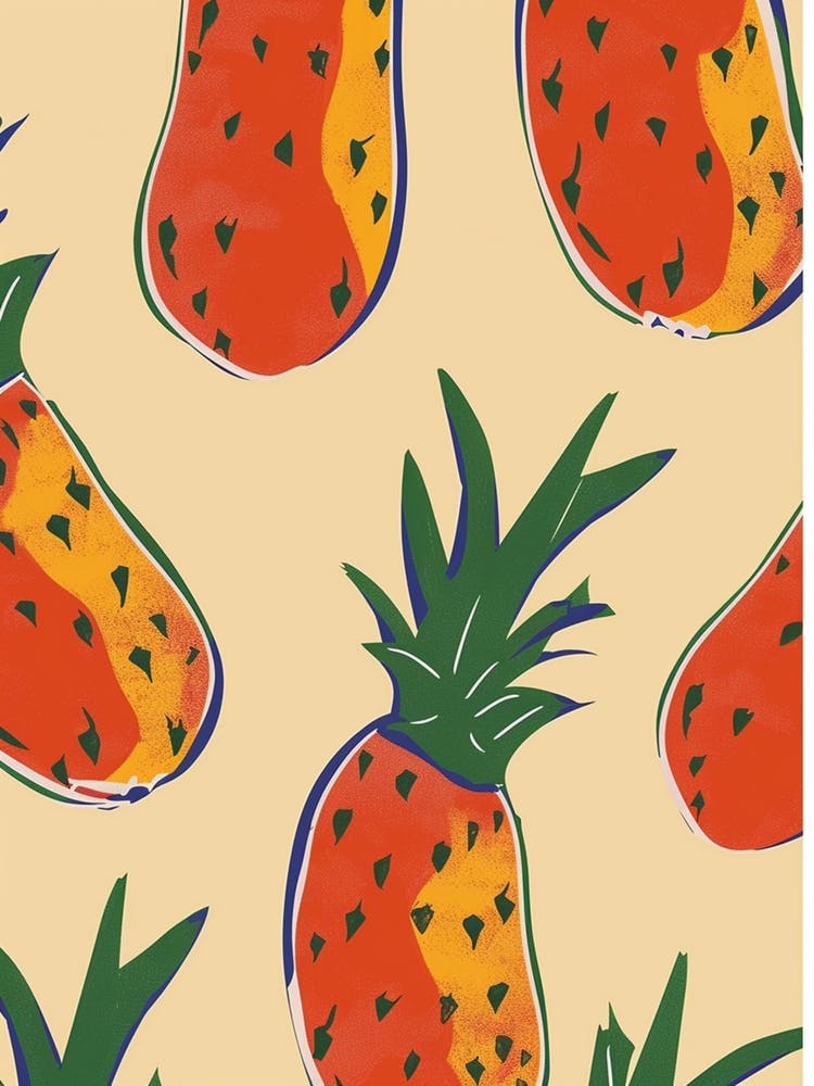 Pineapple Pattern Illustration 4