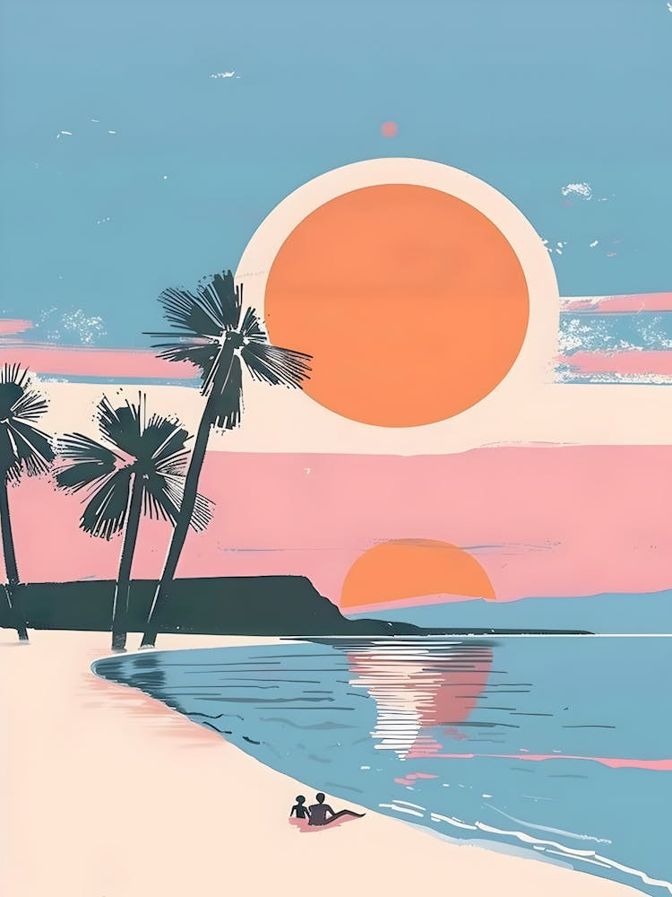 Sunset Beach Canvas Print