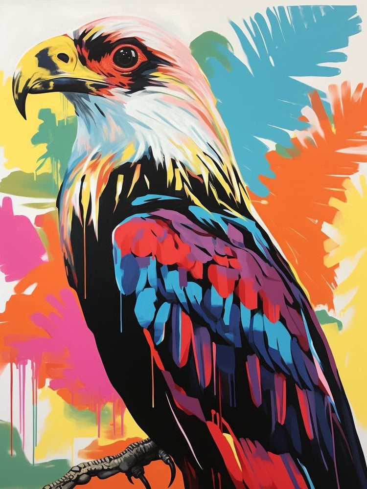 Colourful Bird Painting Crested Caracara 1