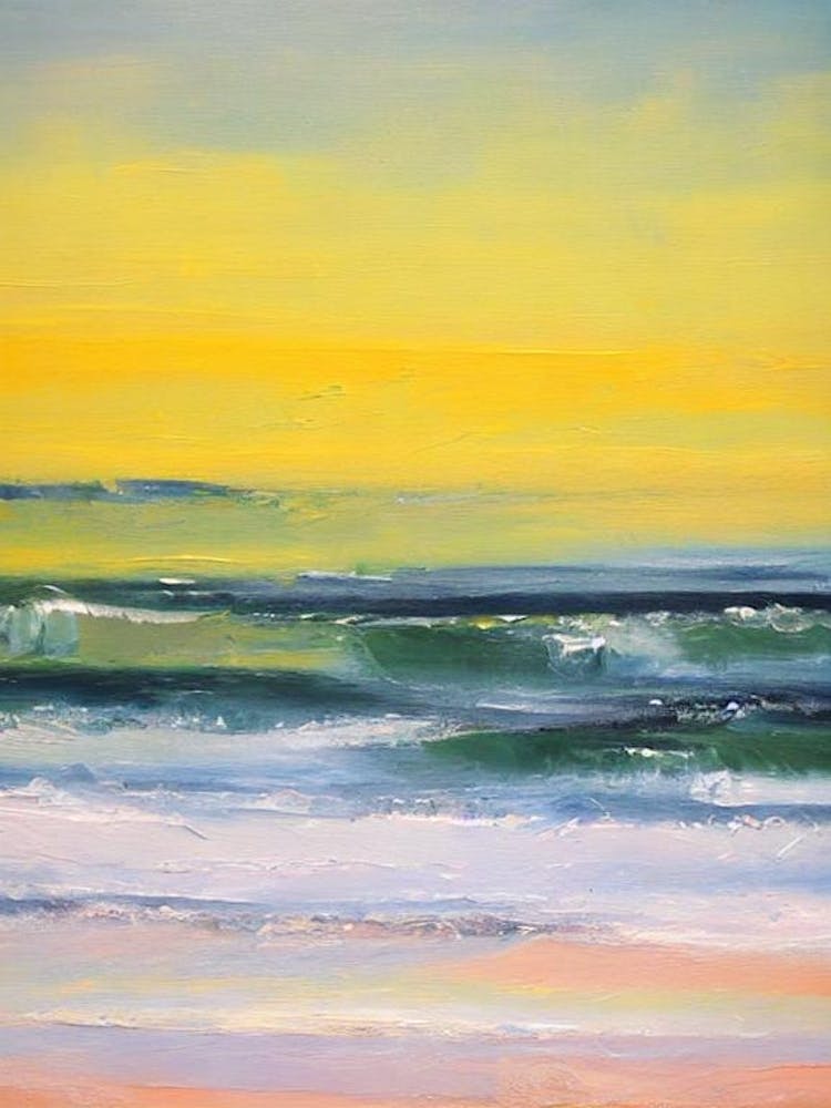 Bamburgh Beach, Northumberland Bright Abstract