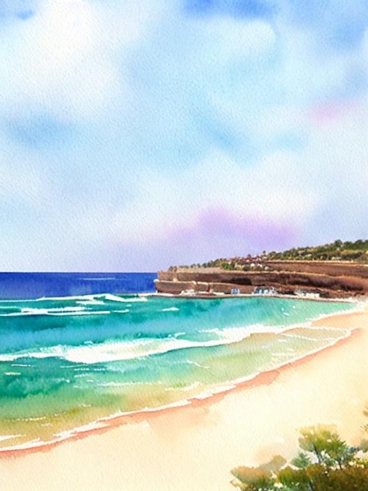 Bronte Beach, Australia Watercolour