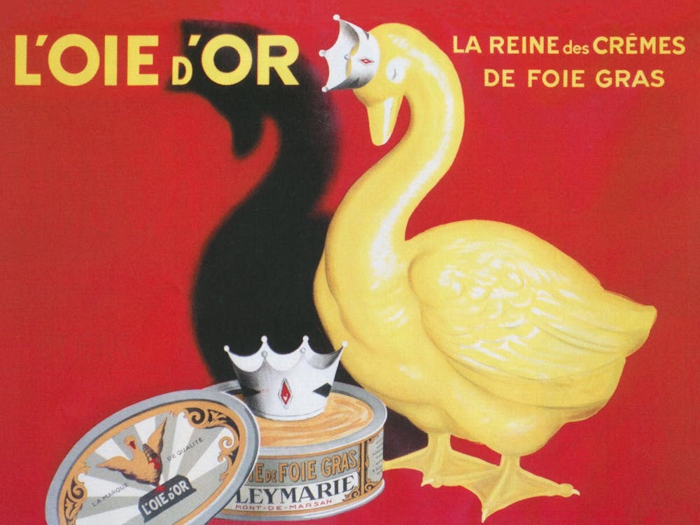Goldene Gans, Food Art, Vintage-Plakatkunst