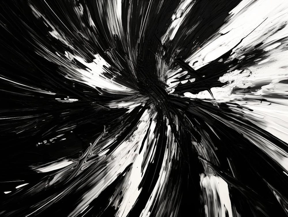 Energy Abstract Black And White 8