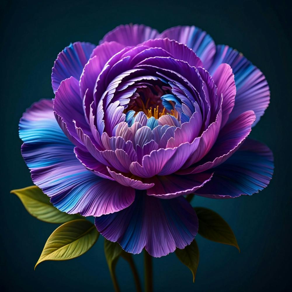 Abstract Purple Flower Oil Painting On Canvas