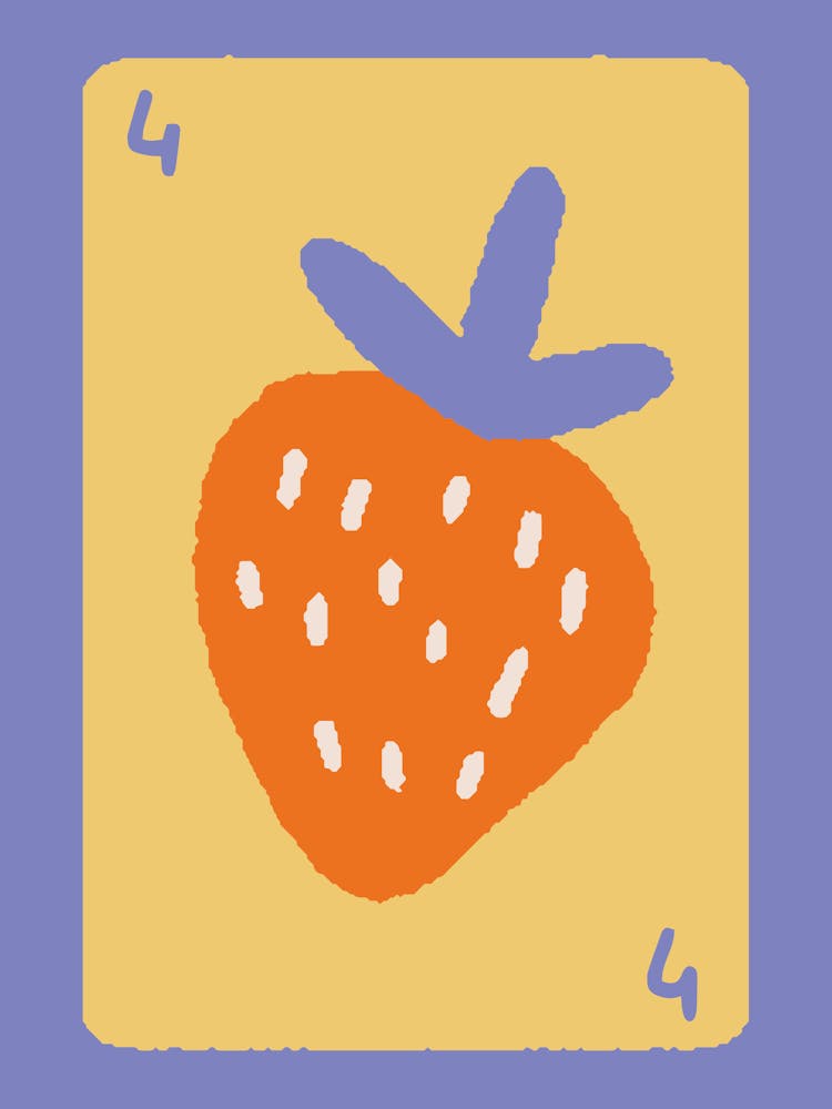 Strawberry Playing Card