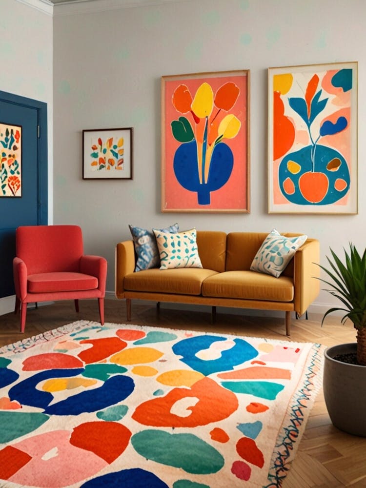 Bright Colors In A Living Room