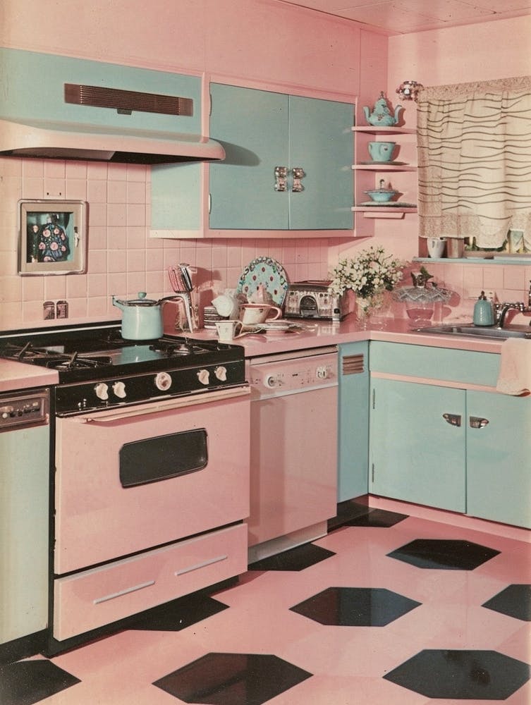 Kitsch Vintage Pastel Kitchen 4