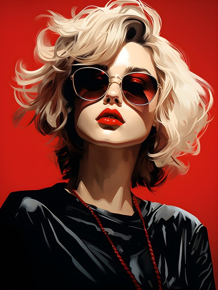 Mod Girl With Sunglasses