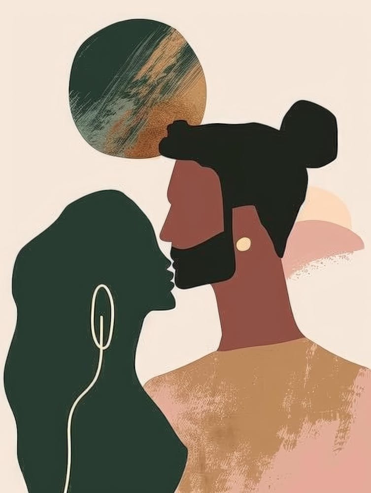 Man And Woman Kissing