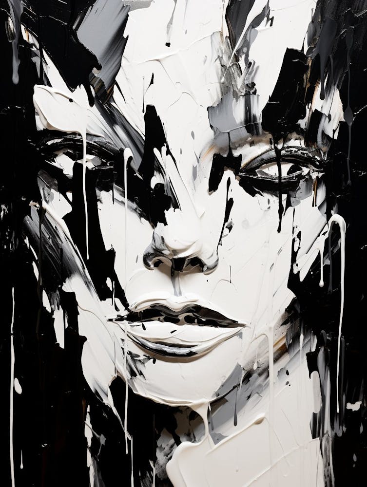 Emotions Abstract Black And White 4