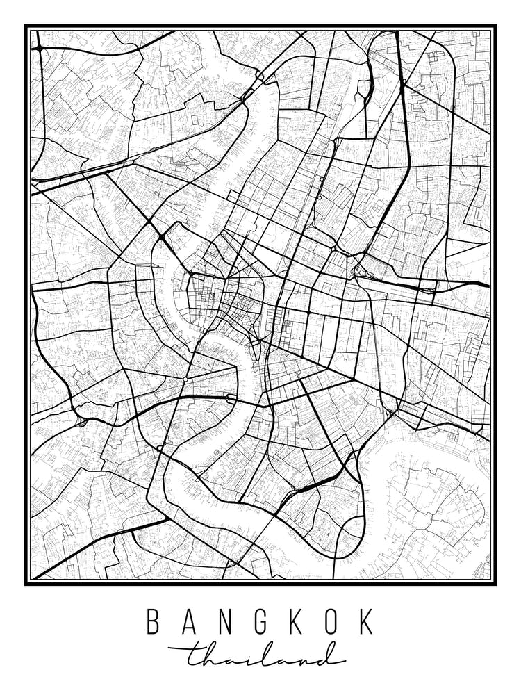 Bangkok Thailand Street Map