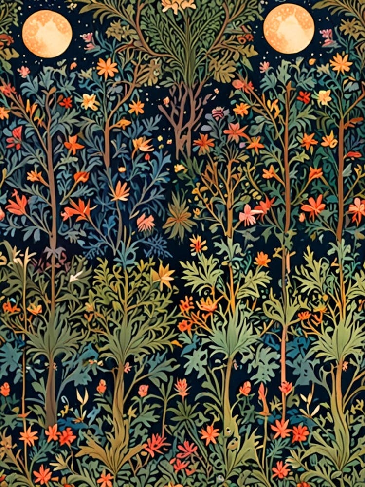 William Morris Moonlight In The Forest 108