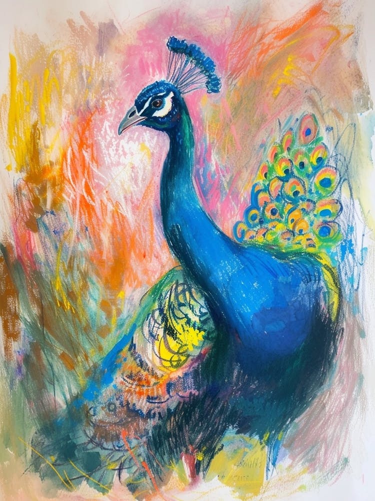 Loose Lines Peacock Portrait 1