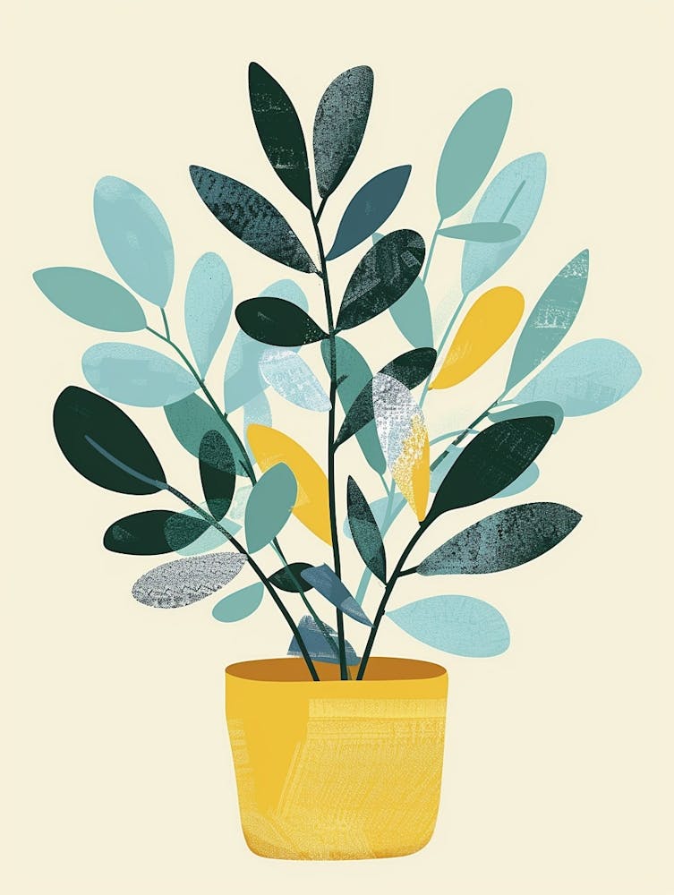 Boxwood Tree Flat Illustration 2