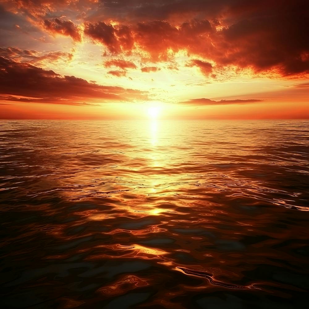 Sunset Over The Ocean