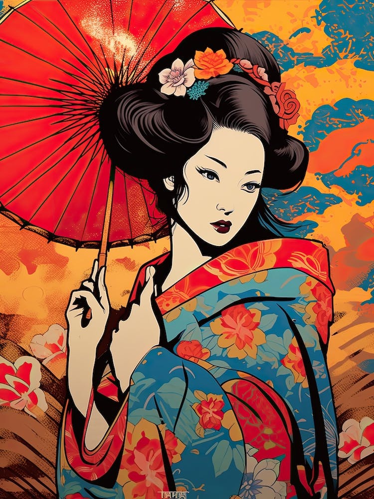 Geisha Pop Art Colours 4
