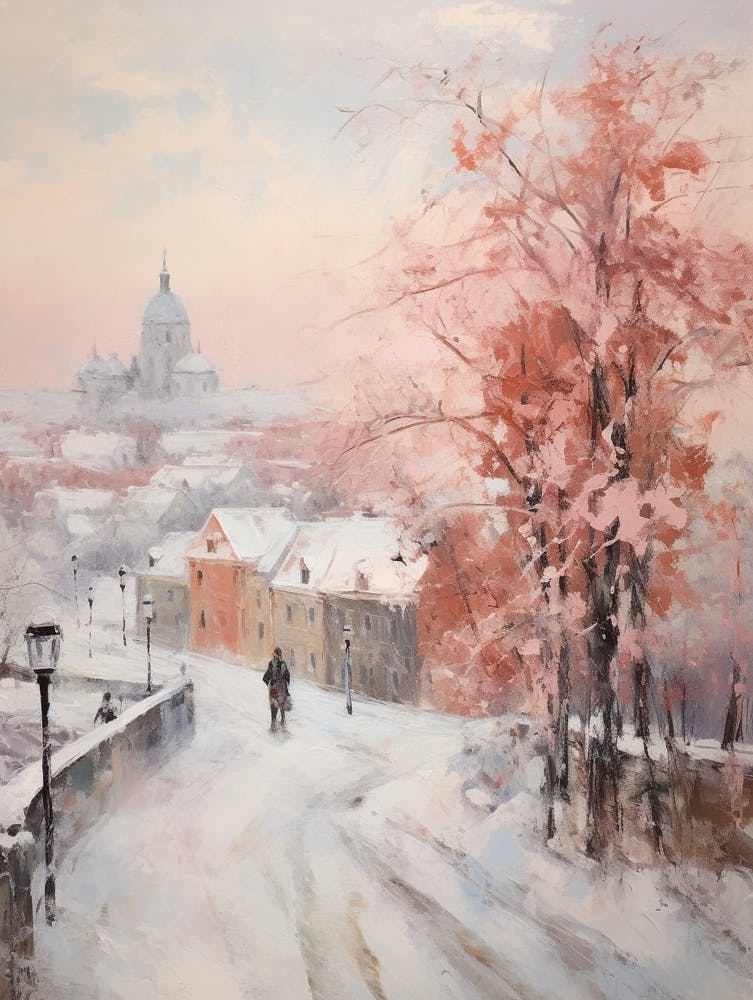 Dreamy Winter Painting Oslo Norway 4