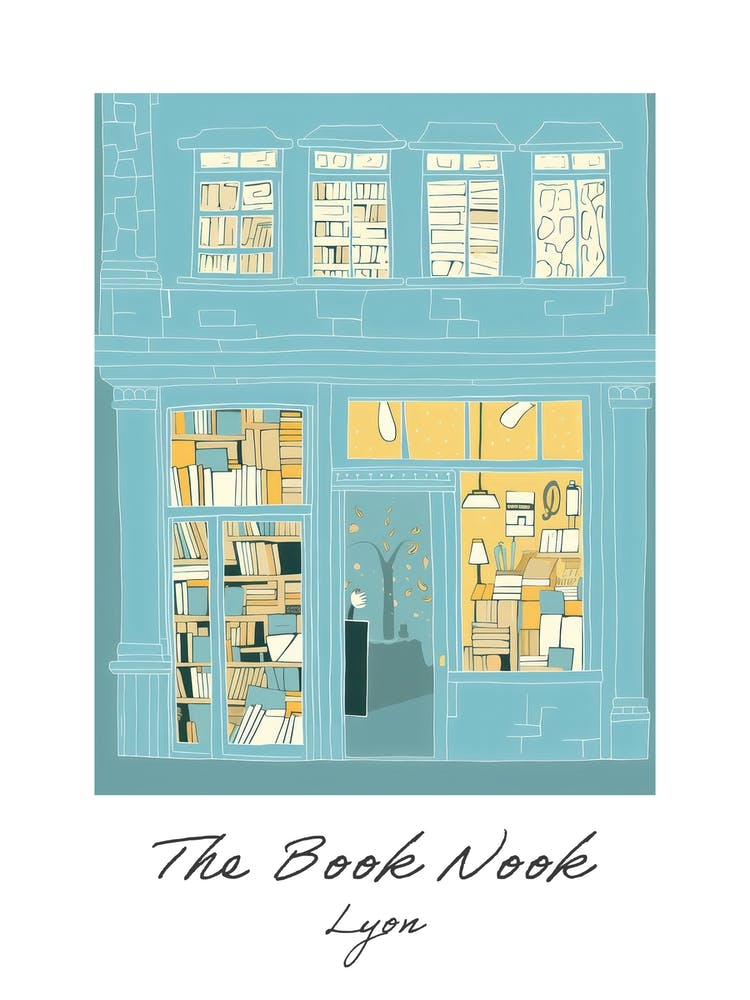 Lyon The Book Nook Pastel Colours 1 Poster